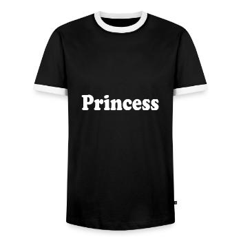 Princess - Männer Kontrast-T-Shirt - Schwarz/Weiß - Vorne - AI Model Female 172 light (172cm) & AI Model Male 178 light (178cm)
