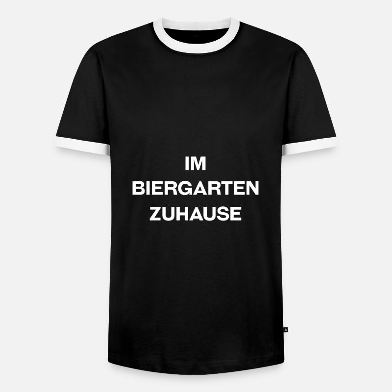 Biergarten Bier - Männer Kontrast-T-Shirt - Schwarz/Weiß