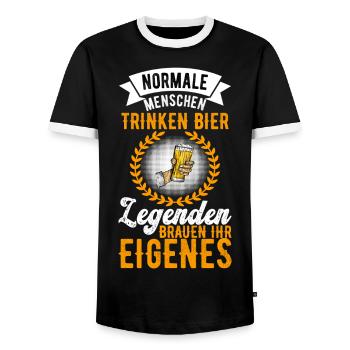Bierbrauer Bierbrauen Bier Geschenk - Männer Kontrast-T-Shirt - Schwarz/Weiß - Vorne - AI Model Female 172 light (172cm) & AI Model Male 178 light (178cm)