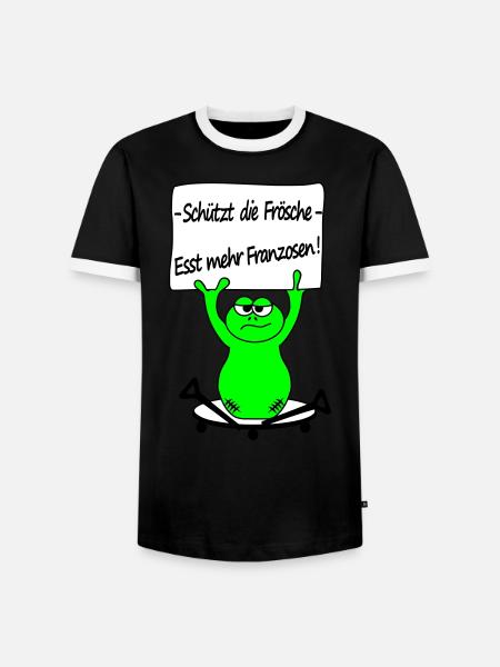 Froggy - Männer Kontrast-T-Shirt - Schwarz/Weiß