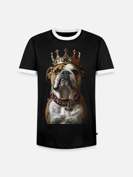 Bouledogue - T-shirt contrasté Homme - noir/blanc