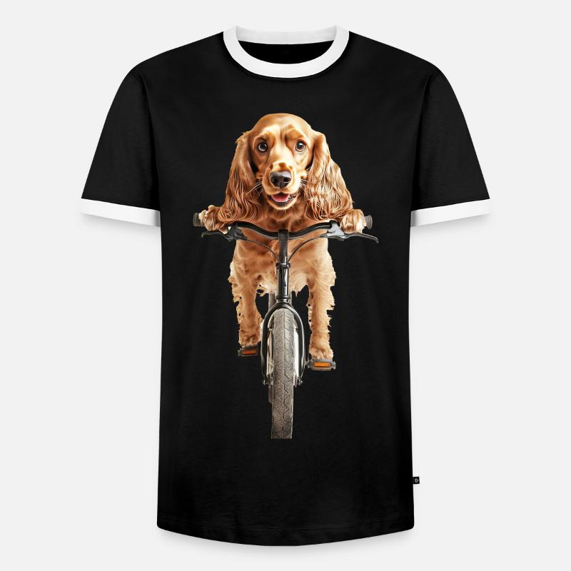 Cocker Spaniel - Männer Kontrast-T-Shirt - Schwarz/Weiß