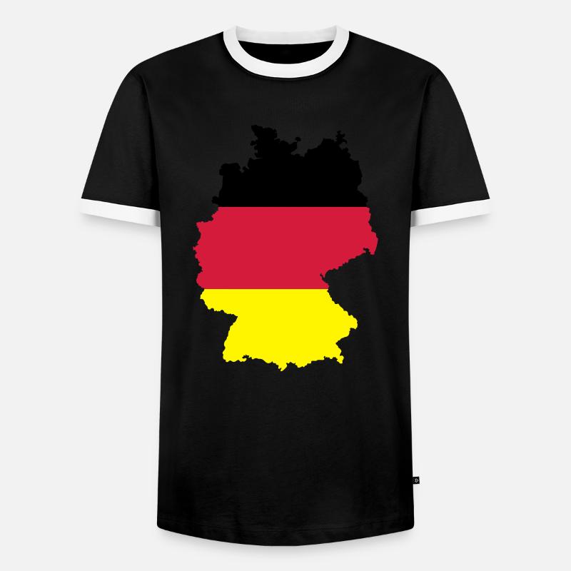 Germany - Men's Ringer Shirt - black/white