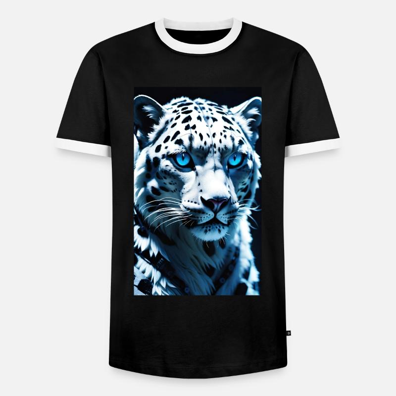 Snow Leopard | Leopard | Predator - Men's Ringer Shirt - black/white