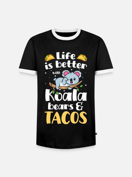 Eukalyptus Tierschutz Wald - Männer Kontrast-T-Shirt - Schwarz/Weiß