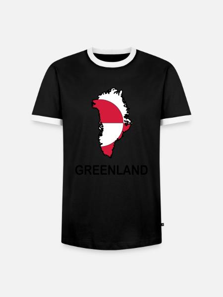 greenland - Men's Ringer Shirt - black/white