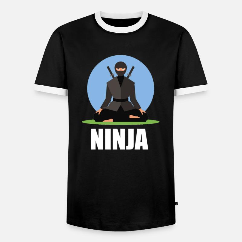 Ninja - Maglietta Contrast da uomo - nero/bianco