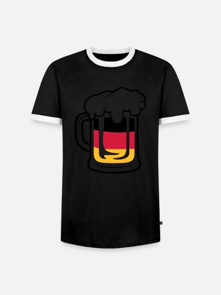 Germany Maßkrug - Men's Ringer Shirt - black/white