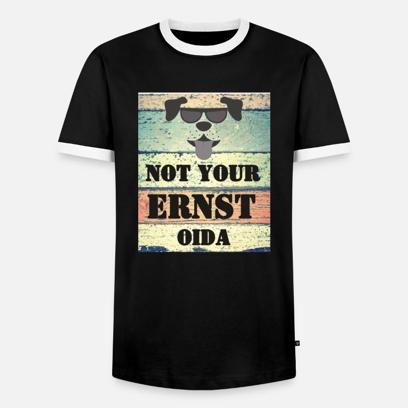 Not your Ernst Oida - Männer Kontrast-T-Shirt - Schwarz/Weiß