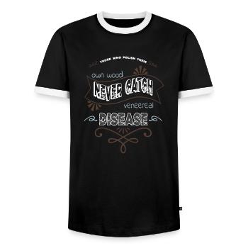apprentice mason chainsaw carpenter - Männer Kontrast-T-Shirt - Schwarz/Weiß - Vorne - AI Model Female 172 light (172cm) & AI Model Male 178 light (178cm)