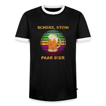 Lustiger Bier  Geschenk - Männer Kontrast-T-Shirt - Schwarz/Weiß - Vorne - AI Model Female 172 light (172cm) & AI Model Male 178 light (178cm)