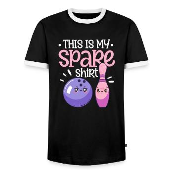Amateur de jeu de quilles Joueur de quilles - C’est drôle - T-shirt contrasté Homme - noir/blanc - Devant - AI Model Female 172 light (172cm) & AI Model Male 178 light (178cm)