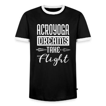 Cool Innovative Dreamy Imagination Humor Jokes - Men's Ringer Shirt - black/white - Front - AI Model Female 172 light (172cm) & AI Model Male 178 light (178cm)