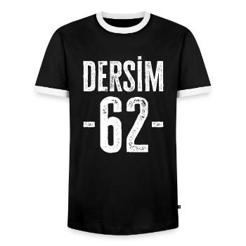 Dersim 62 – Vielfalt und Tradition aus Türkiye - Männer Kontrast-T-Shirt - Schwarz/Weiß - Vorne - AI Model Female 172 light (172cm) & AI Model Male 178 light (178cm)