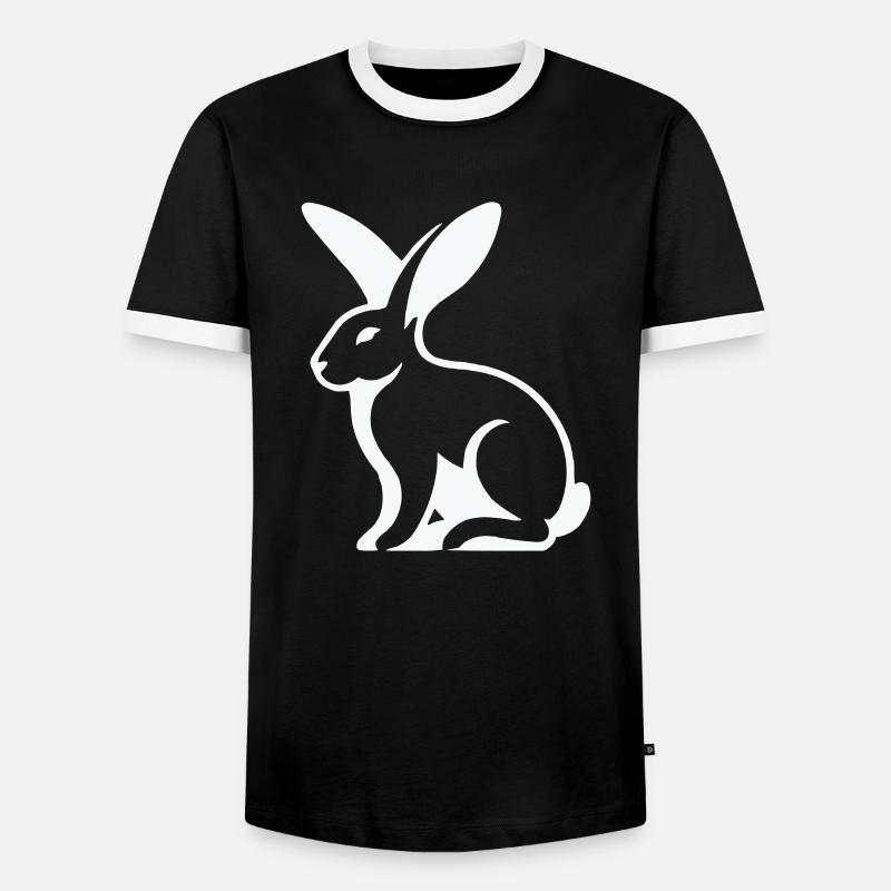 Rabbit Rabbit - Men's Ringer Shirt - black/white