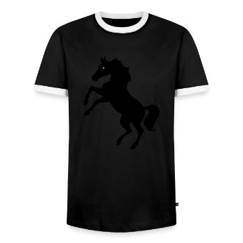 Ross - Männer Kontrast-T-Shirt - Schwarz/Weiß - Vorne - AI Model Female 172 light (172cm) & AI Model Male 178 light (178cm)