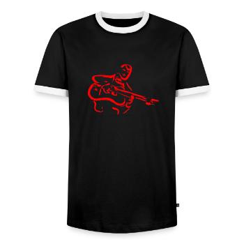 DJANGO ROSSO - T-shirt contrasté Homme - noir/blanc - Devant - AI Model Female 172 light (172cm) & AI Model Male 178 light (178cm)