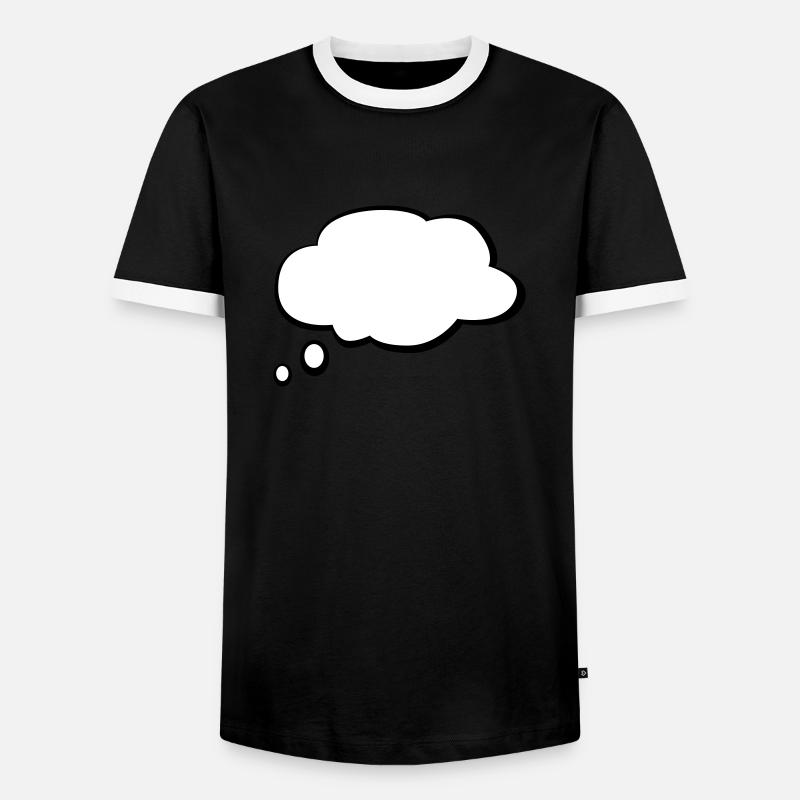 Textballon - Männer Kontrast-T-Shirt - Schwarz/Weiß