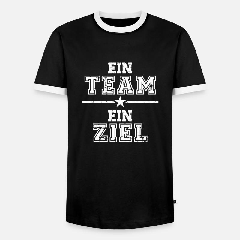 Team - Männer Kontrast-T-Shirt - Schwarz/Weiß