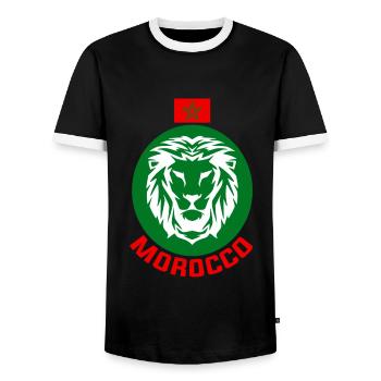Marokko - Männer Kontrast-T-Shirt - Schwarz/Weiß - Vorne - AI Model Female 172 light (172cm) & AI Model Male 178 light (178cm)