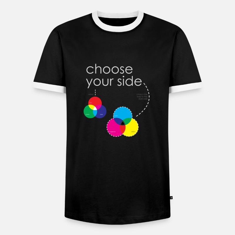 Farbsysteme - Männer Kontrast-T-Shirt - Schwarz/Weiß