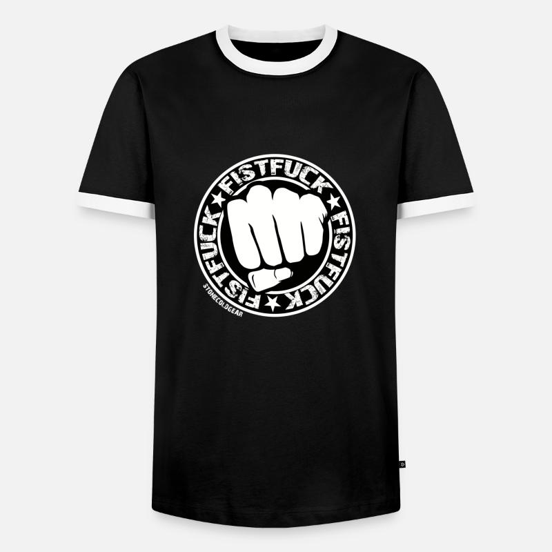 Fick Faust - Männer Kontrast-T-Shirt - Schwarz/Weiß