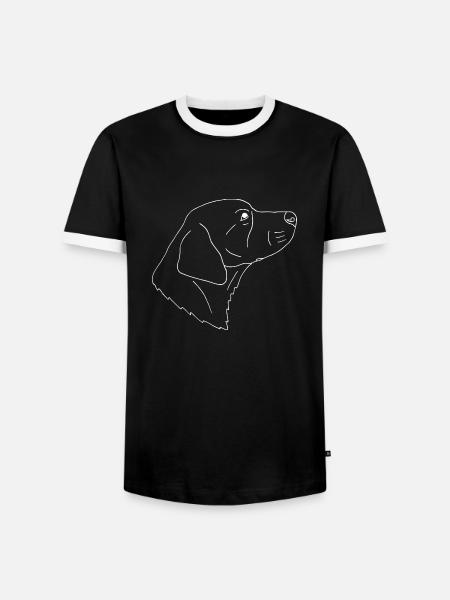 Golden Retriever - Männer Kontrast-T-Shirt - Schwarz/Weiß