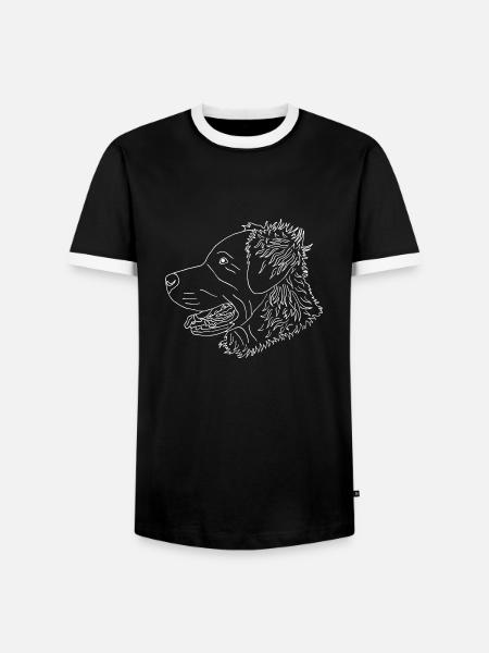 Golden Retriever - Männer Kontrast-T-Shirt - Schwarz/Weiß