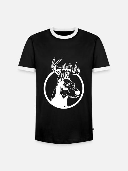 Christmas doberman - Men's Ringer Shirt - black/white
