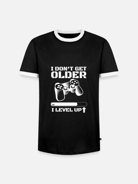 Gaming - Men's Ringer Shirt - black/white