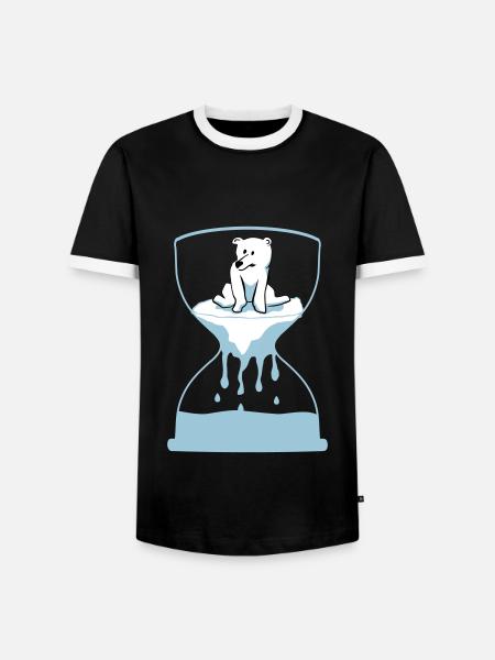 Polar bear - Men's Ringer Shirt - black/white