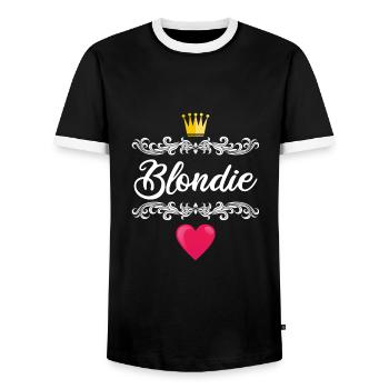 Blondie Brownie - Männer Kontrast-T-Shirt - Schwarz/Weiß - Vorne - AI Model Female 172 light (172cm) & AI Model Male 178 light (178cm)