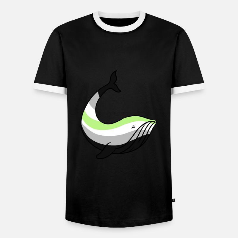 Agender Wal Agender Pride - Männer Kontrast-T-Shirt - Schwarz/Weiß