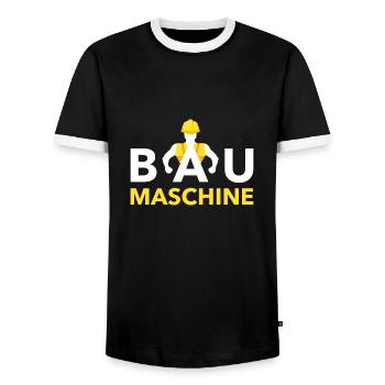 Bau Maschine Bauarbeiter Bagger Geschenk - Männer Kontrast-T-Shirt - Schwarz/Weiß - Vorne - AI Model Female 172 light (172cm) & AI Model Male 178 light (178cm)