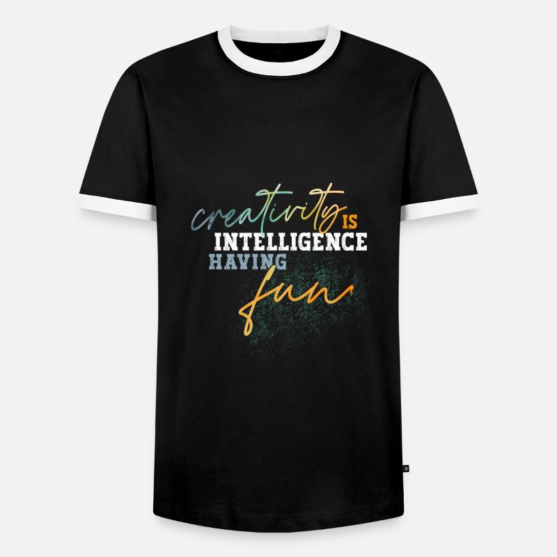 Creativity intelligence - Männer Kontrast-T-Shirt - Schwarz/Weiß