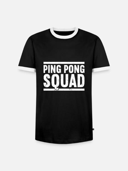 Ping Pong Table Tennis Ping-Pong - Men's Ringer Shirt - black/white