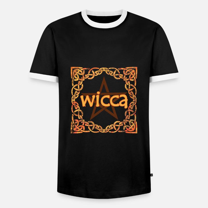 Celtic frame wicca e 118 - Men's Ringer Shirt - black/white