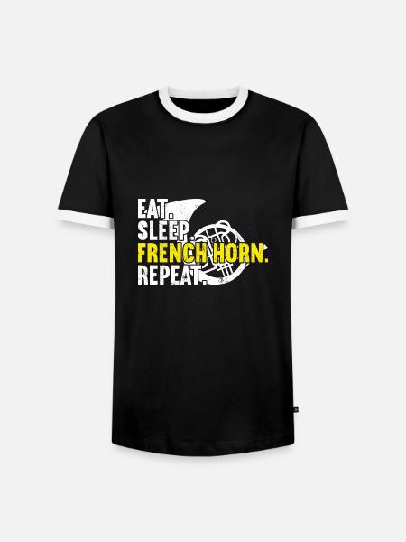 Waldhorn - Männer Kontrast-T-Shirt - Schwarz/Weiß