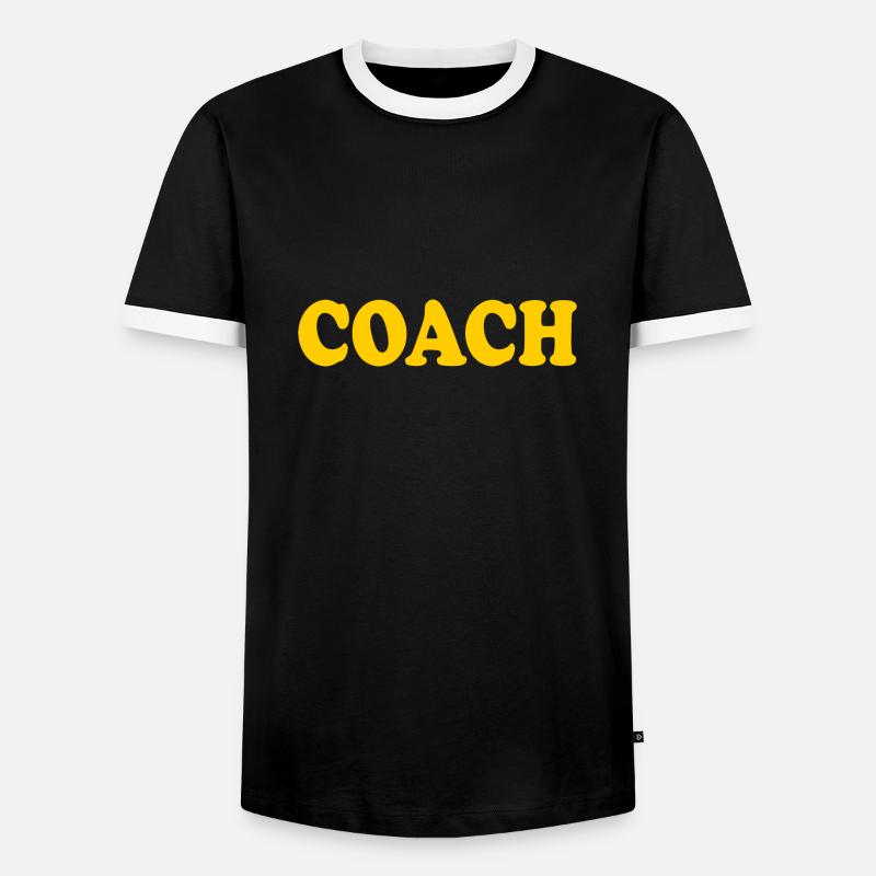 Coach - Männer Kontrast-T-Shirt - Schwarz/Weiß