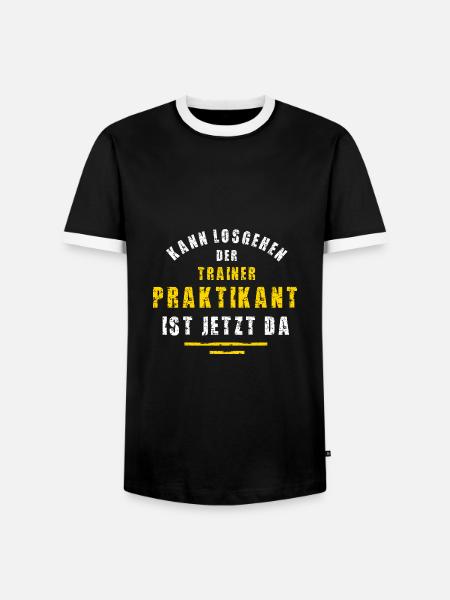 Trainer Praktikant Training Praktikum - Männer Kontrast-T-Shirt - Schwarz/Weiß