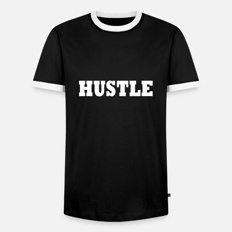 Hustle - Männer Kontrast-T-Shirt - Schwarz/Weiß