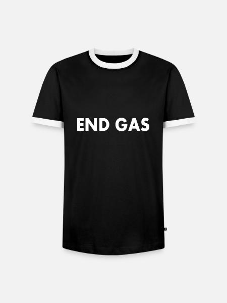 End gas - Männer Kontrast-T-Shirt - Schwarz/Weiß