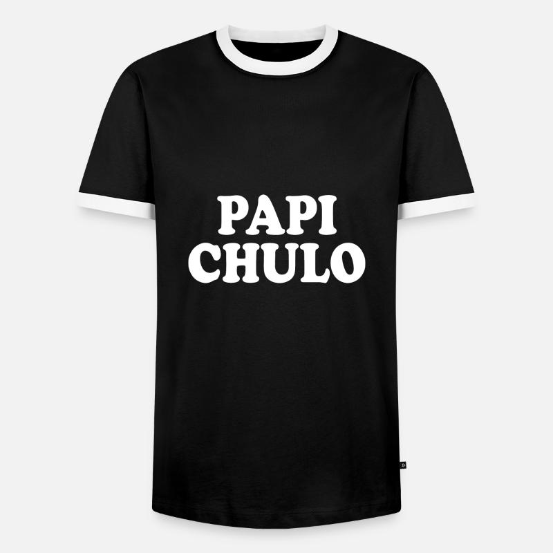 Papi chulo - Men's Ringer Shirt - black/white