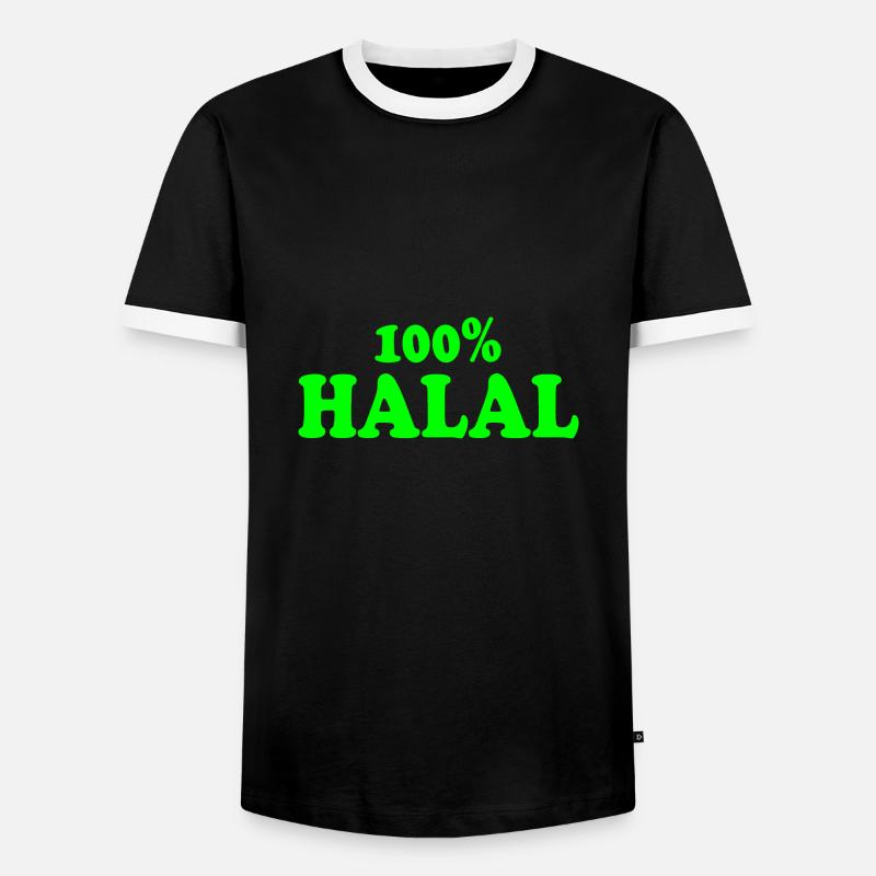 Halal - Men's Ringer Shirt - black/white