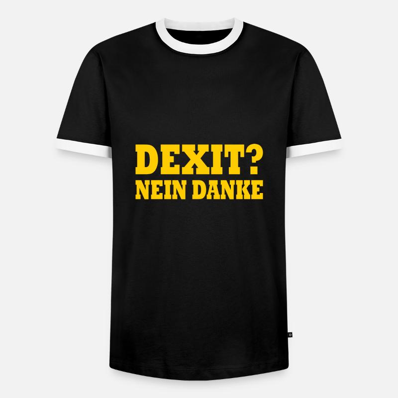 Dexit non merci - T-shirt contrasté Homme - noir/blanc