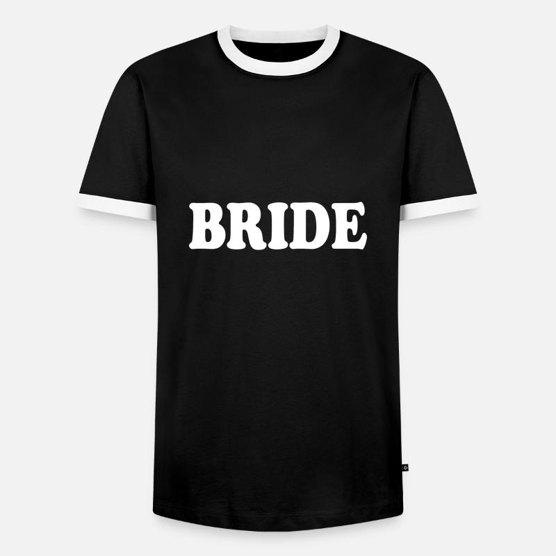 Bride - Men's Ringer Shirt - black/white