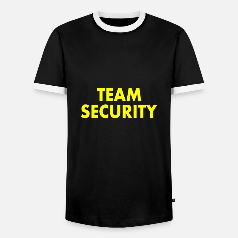 Team security - Men's Ringer Shirt - black/white