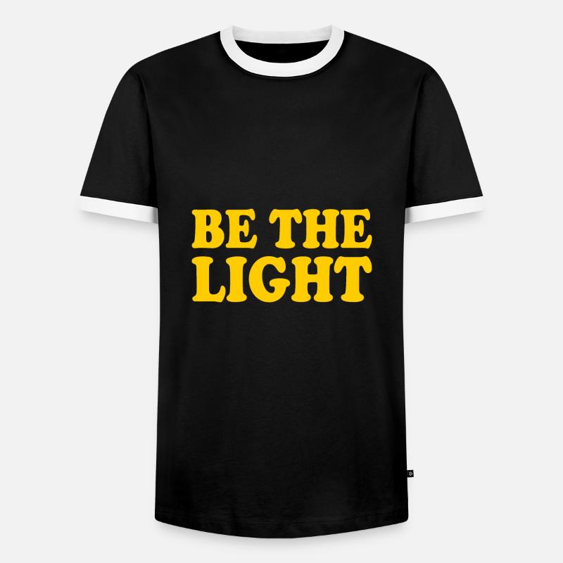 Be the light - Männer Kontrast-T-Shirt - Schwarz/Weiß