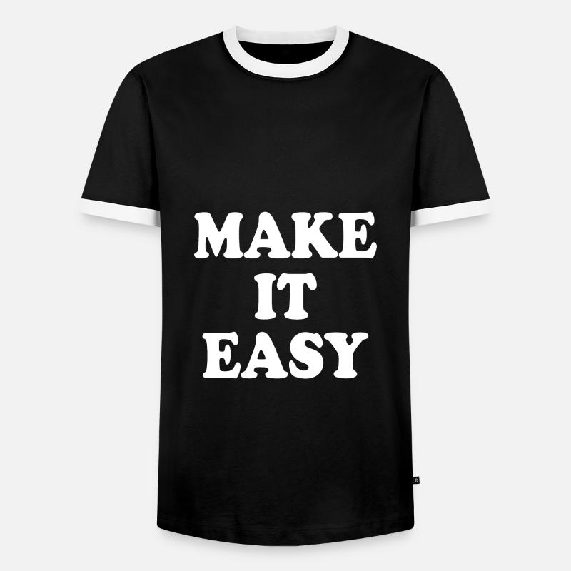 Make it easy - Men's Ringer Shirt - black/white