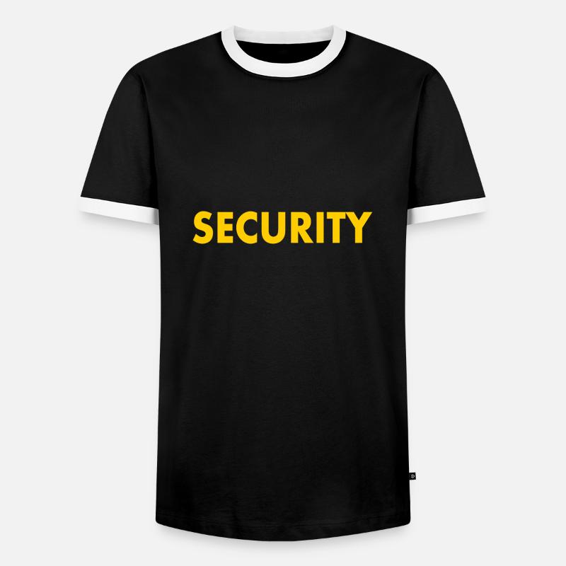 Security - Men's Ringer Shirt - black/white